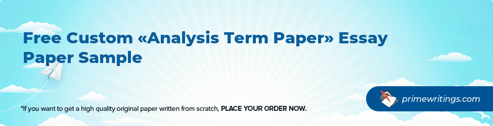 Analysis Term Paper