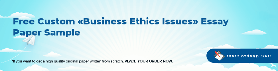 Business Ethics Issues