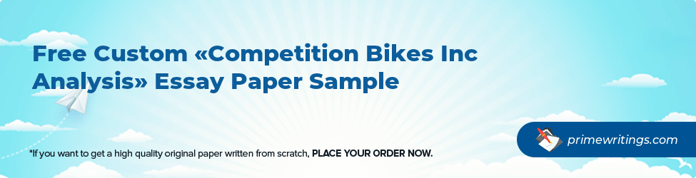 Competition Bikes Inc Analysis