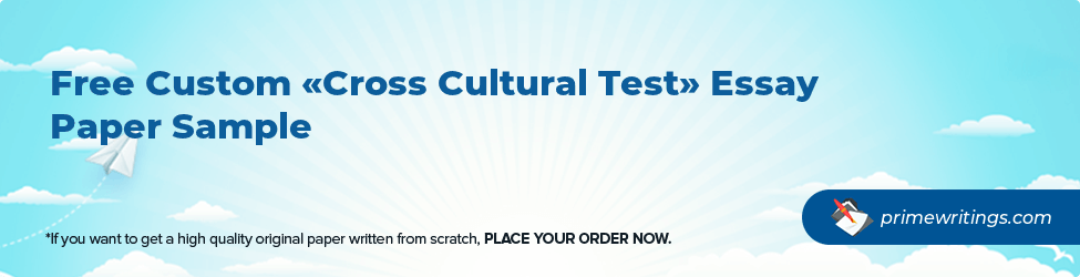 Cross Cultural Test