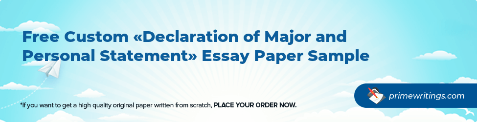 Declaration of Major and Personal Statement