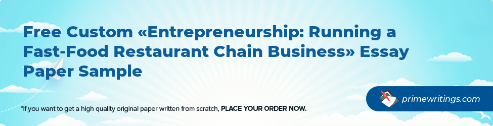 Entrepreneurship: Running a Fast-Food Restaurant Chain Business