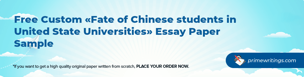 Fate of Chinese students in United State Universities