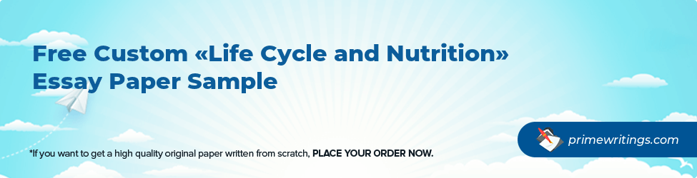 Life Cycle and Nutrition