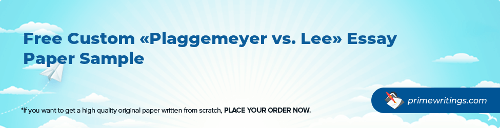 Plaggemeyer vs. Lee