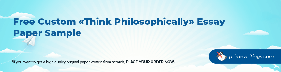 Think Philosophically