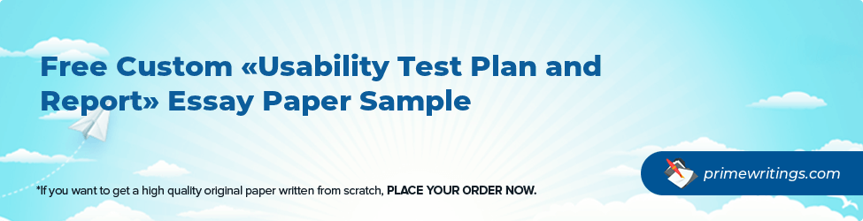 Usability Test Plan and Report