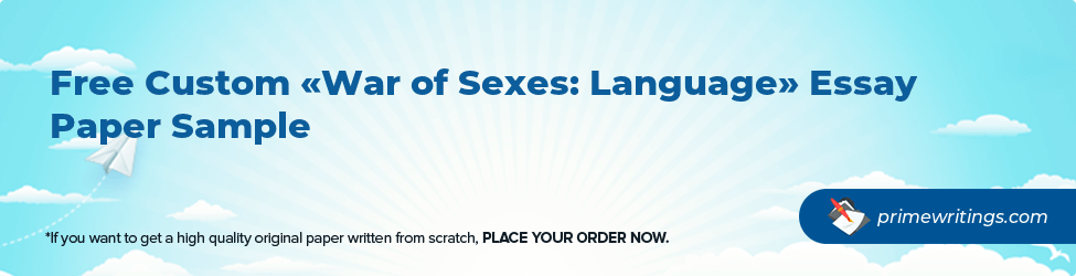 War of Sexes: Language