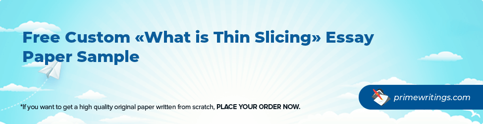 What is Thin Slicing
